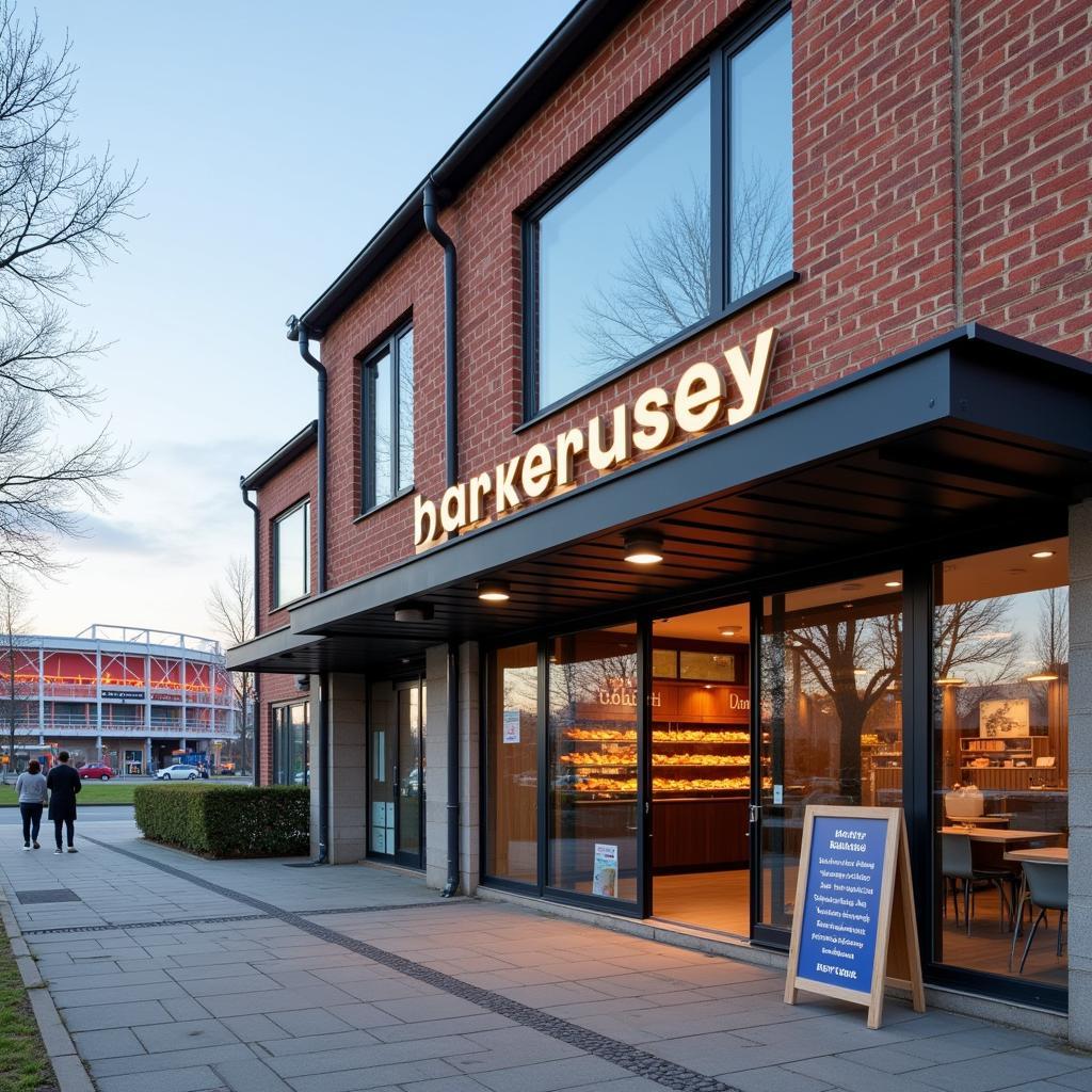 Außenansicht der Bauhaus Leverkusen Bäckerei