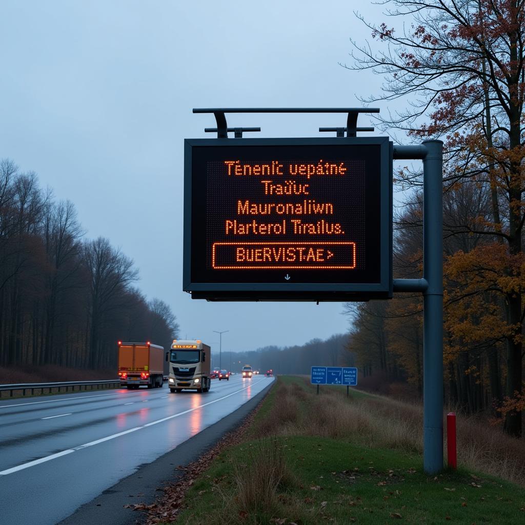 Baustelle A1 Leverkusen Burscheid: Informationstafel