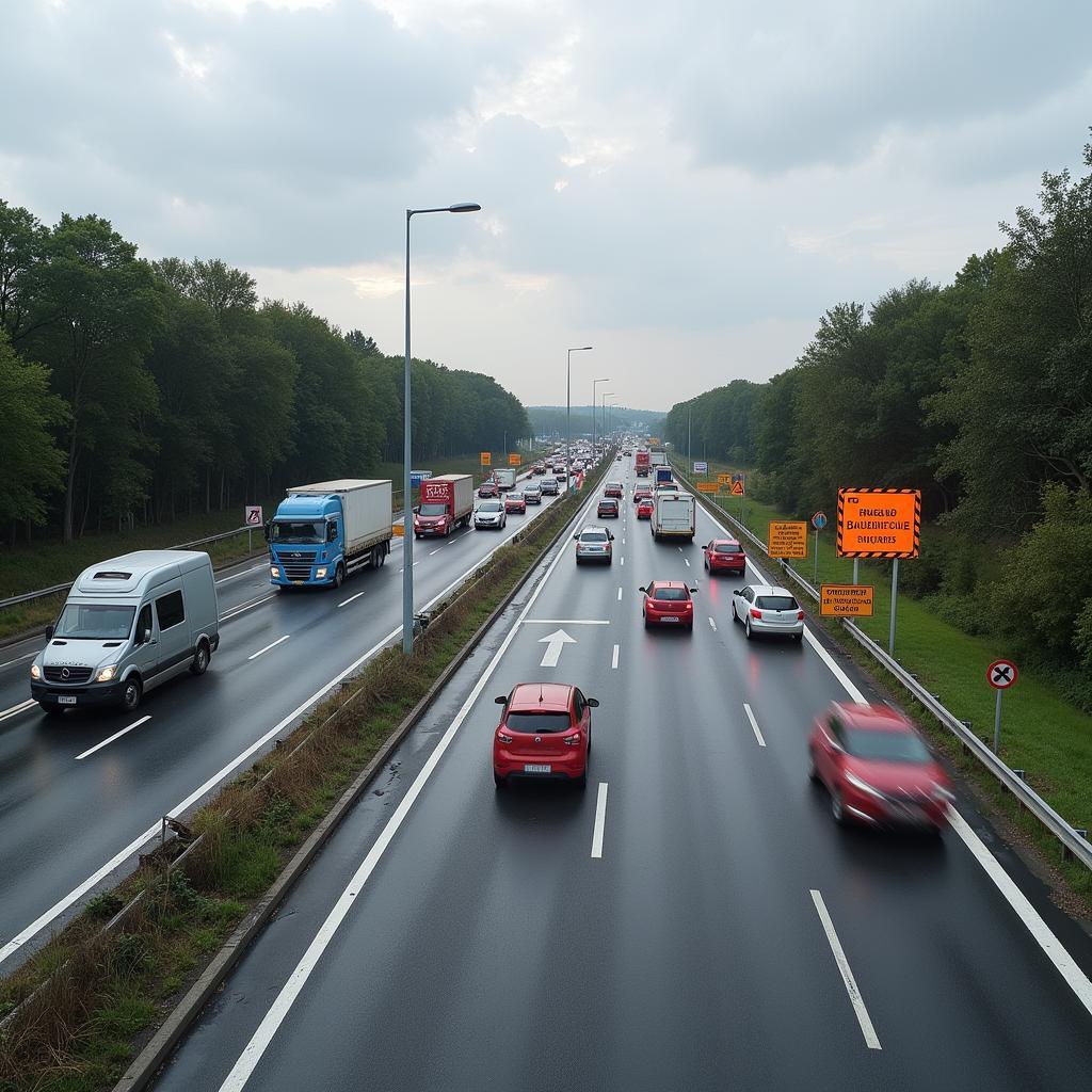 Baustelle A1 Leverkusen Burscheid: Verkehrschaos