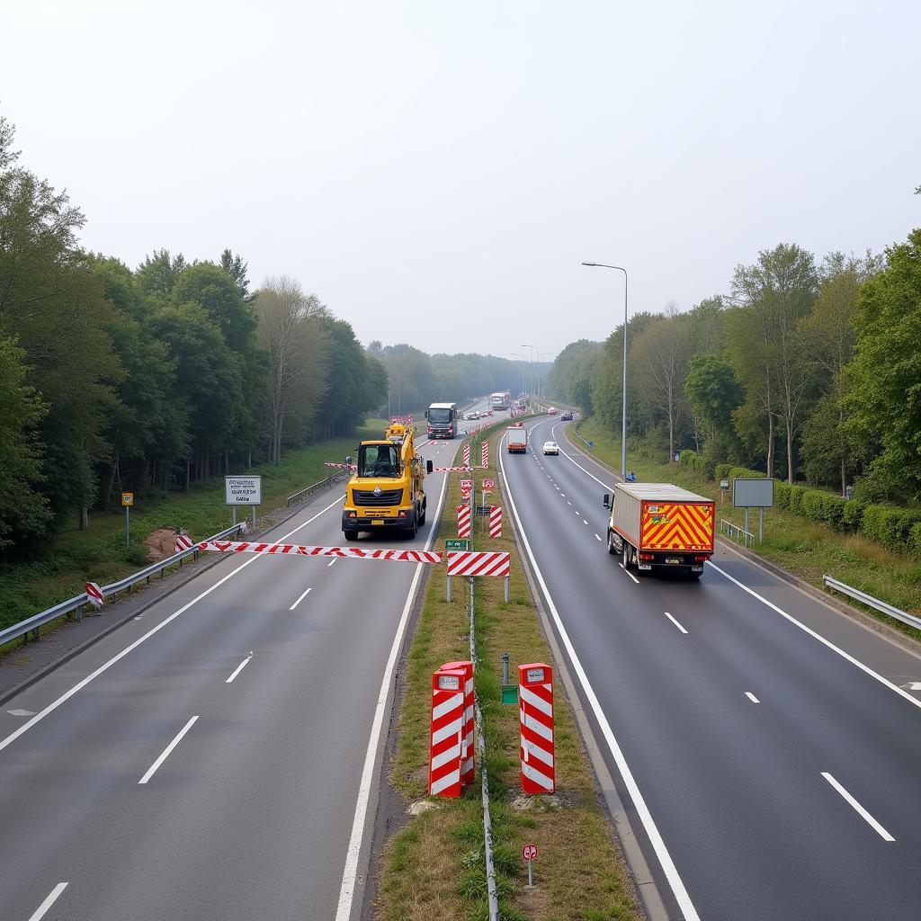 Bauarbeiten auf der A59 Leverkusen: Verkehrsstörungen und Umleitungen