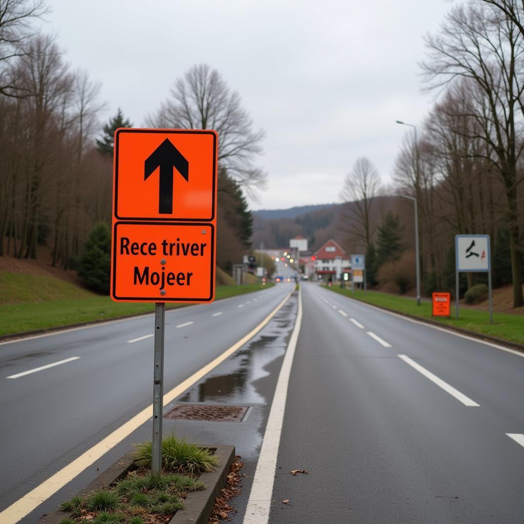 Umleitung wegen Bauarbeiten auf der Quettinger Straße in Leverkusen