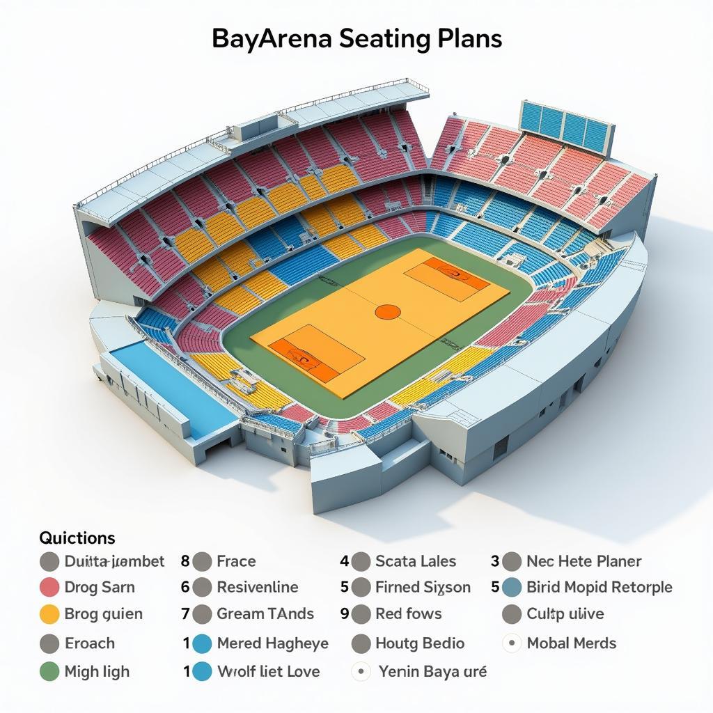 3D-Ansicht des BayArena Sitzplans