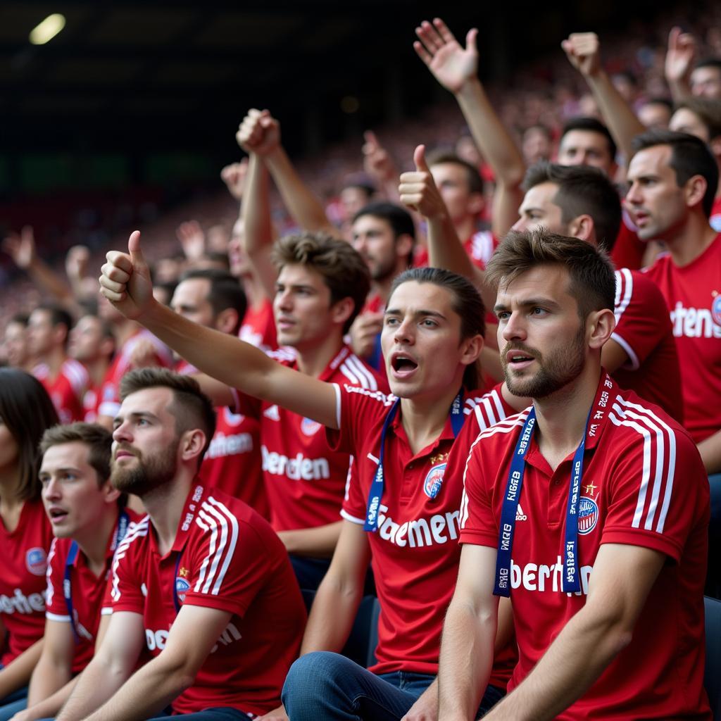 Spektakuläre Stimmung in der BayArena