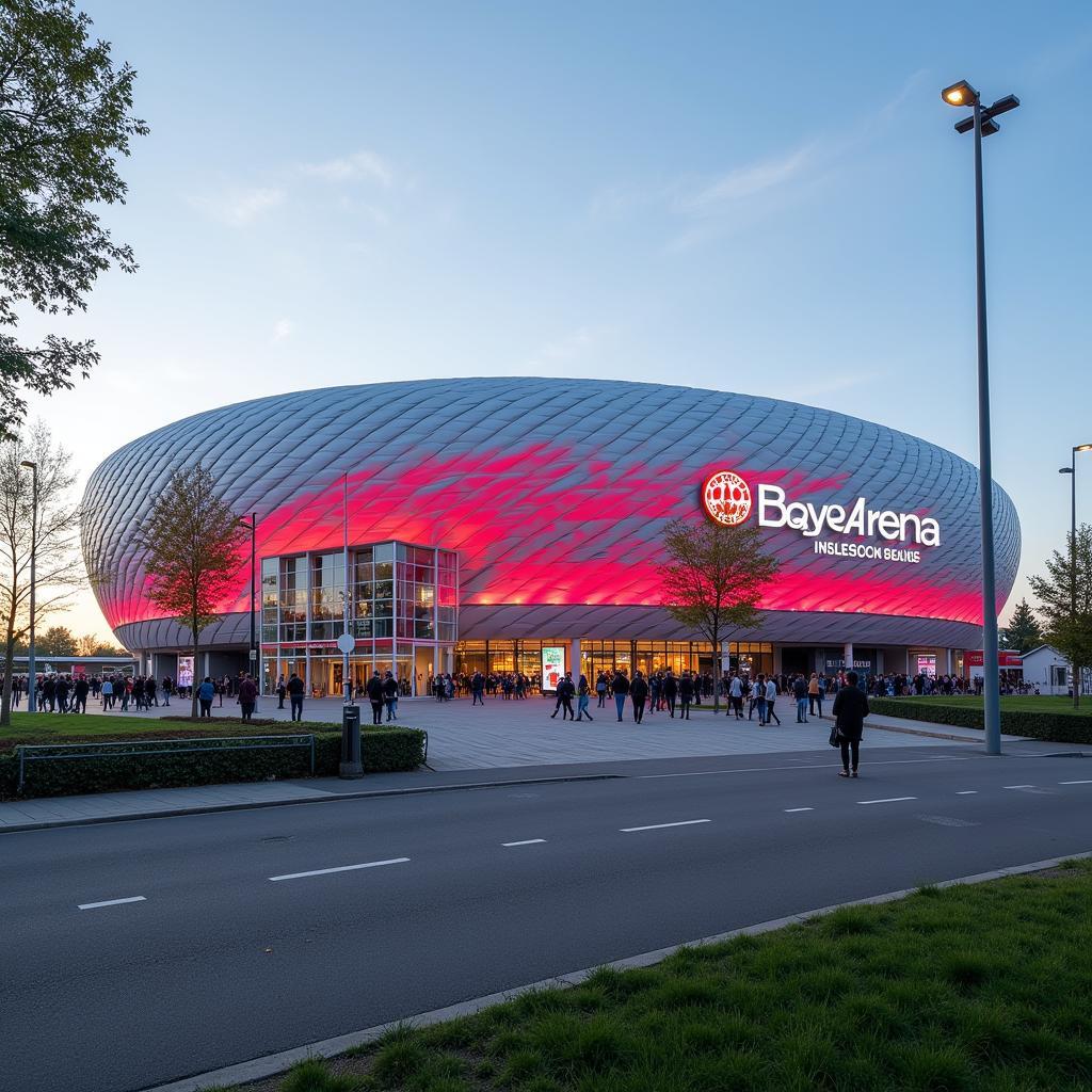 BayArena Außenansicht: Bahnstadtchaussee 33 Leverkusen