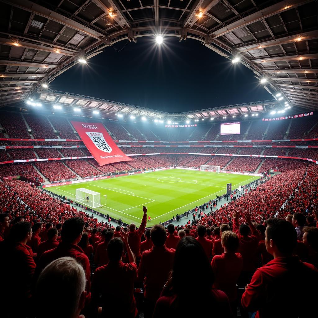 Elektrisierende Fan-Atmosphäre in der BayArena