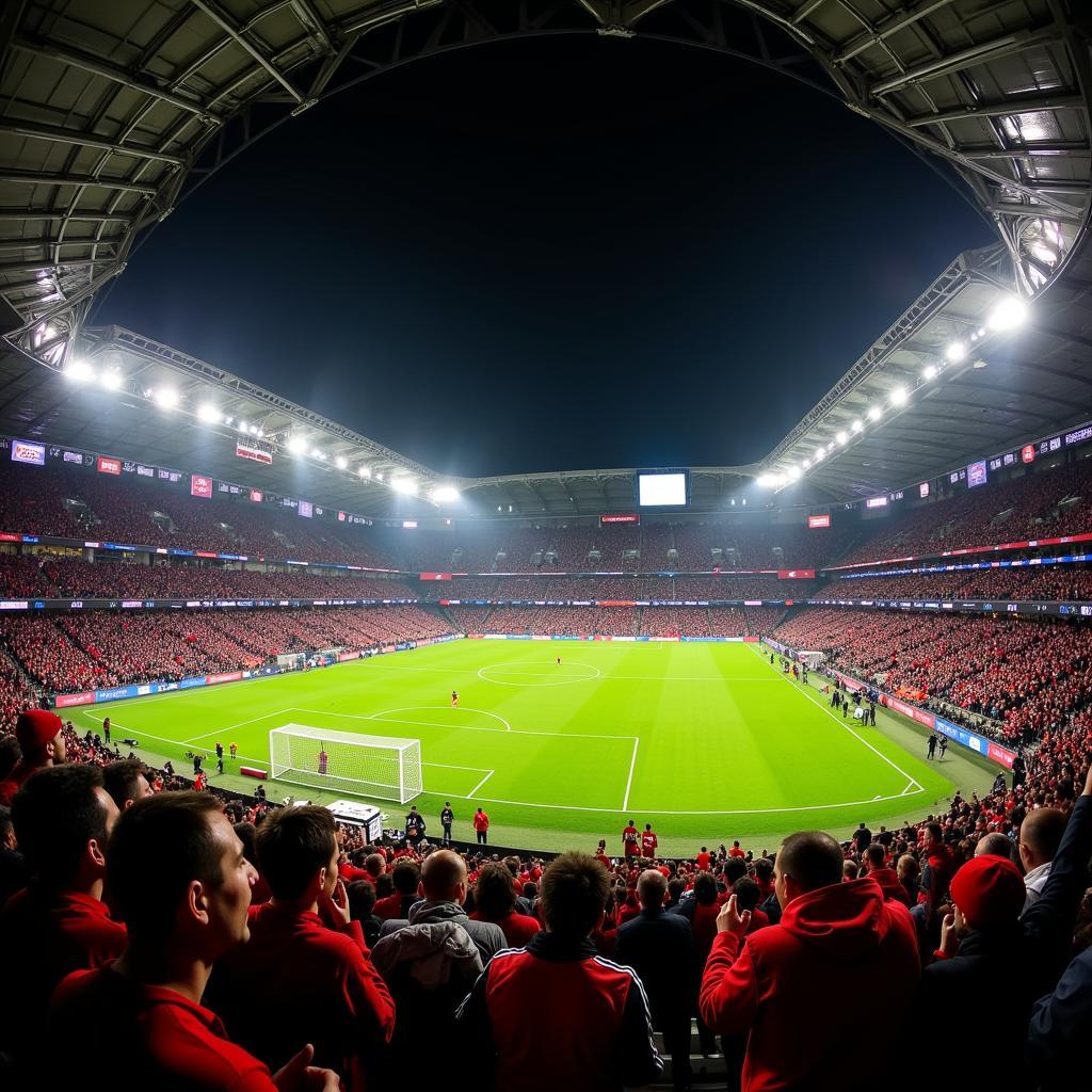 Spielatmosphäre in der BayArena