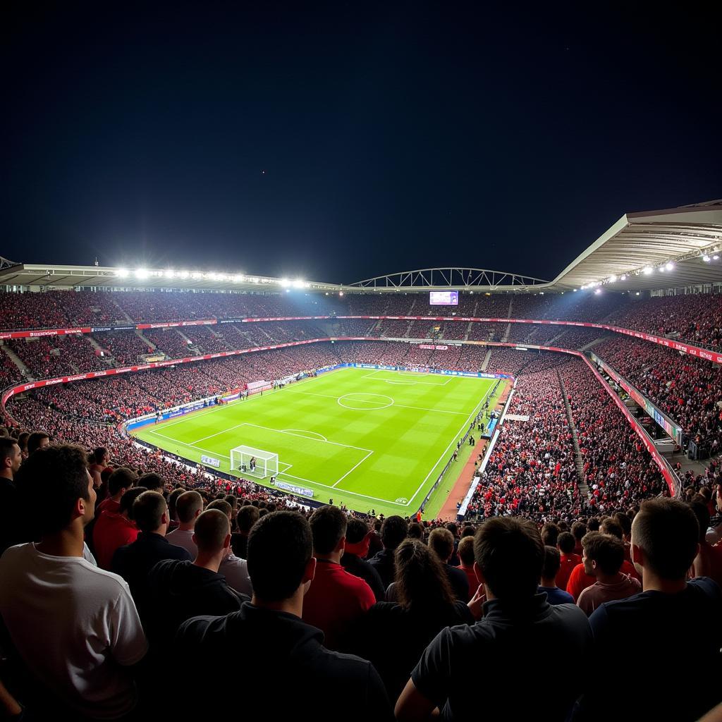 Die BayArena in Leverkusen