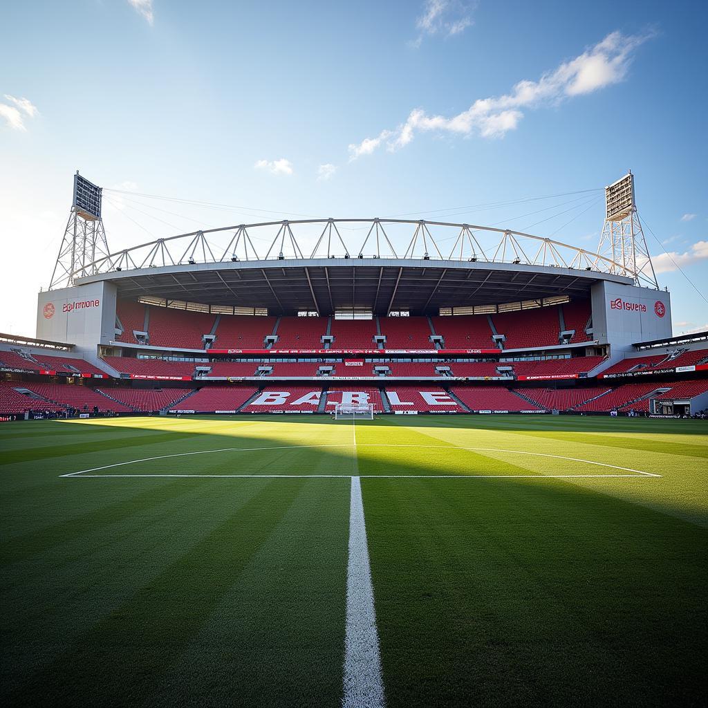 Aussenansicht der BayArena Leverkusen