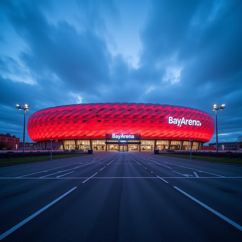 Aussenansicht der BayArena Leverkusen