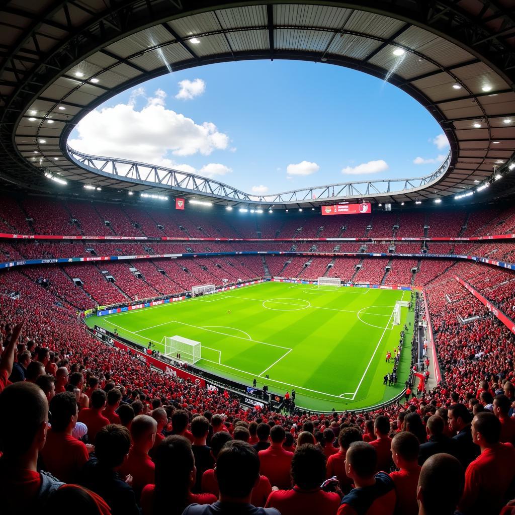 Die BayArena: Ein Tollhaus für Bayer Leverkusen-Fans