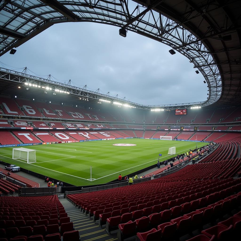 Gedrückte Stimmung in der BayArena Leverkusen