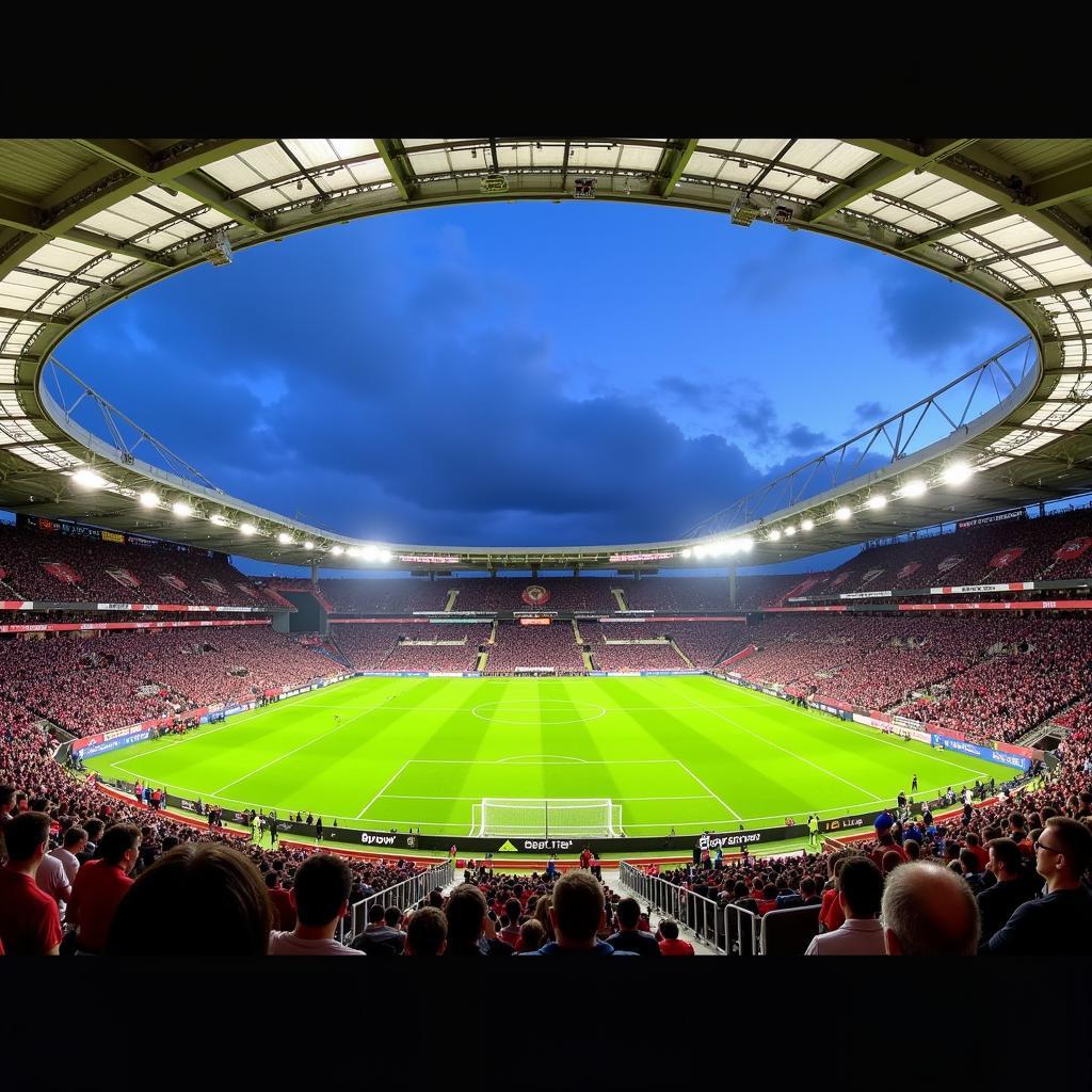 Panoramablick auf die BayArena