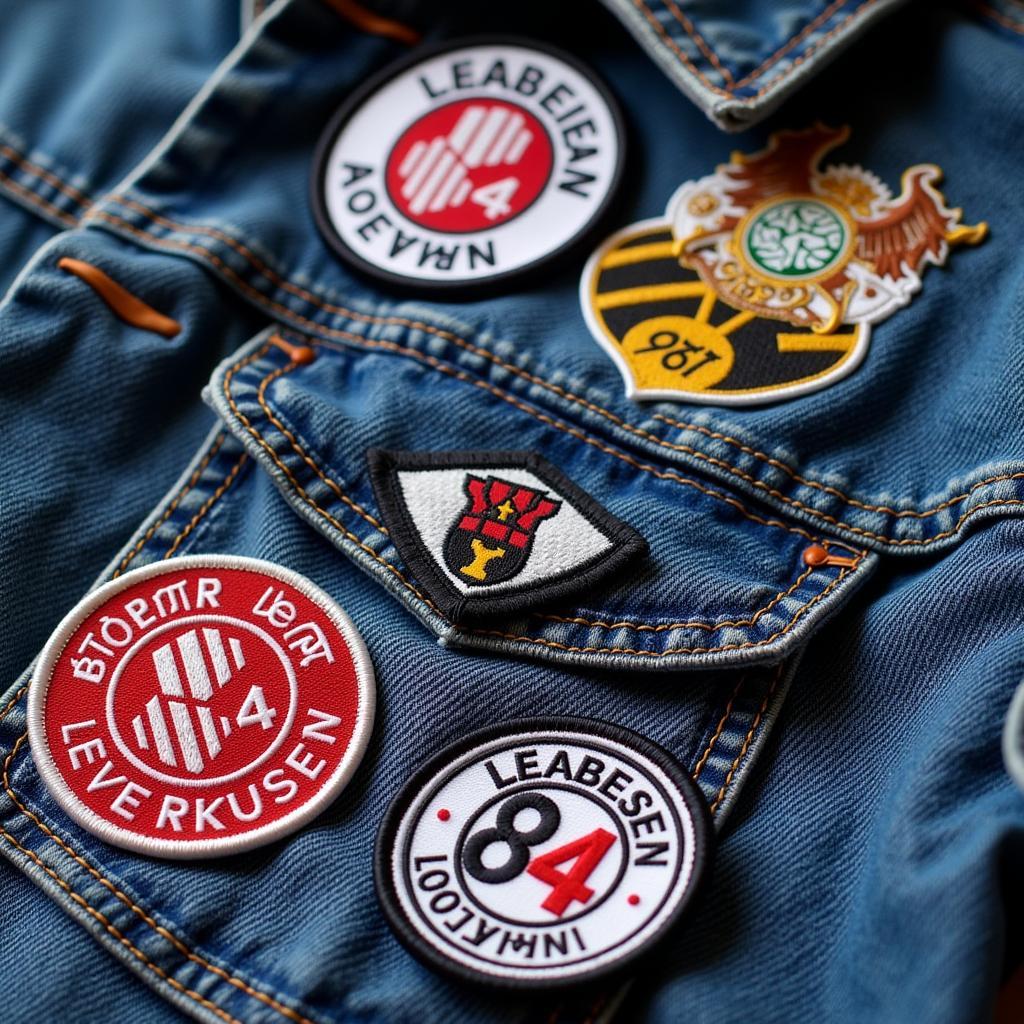 Bayer 04 Leverkusen Aufnäher auf Jeansjacke