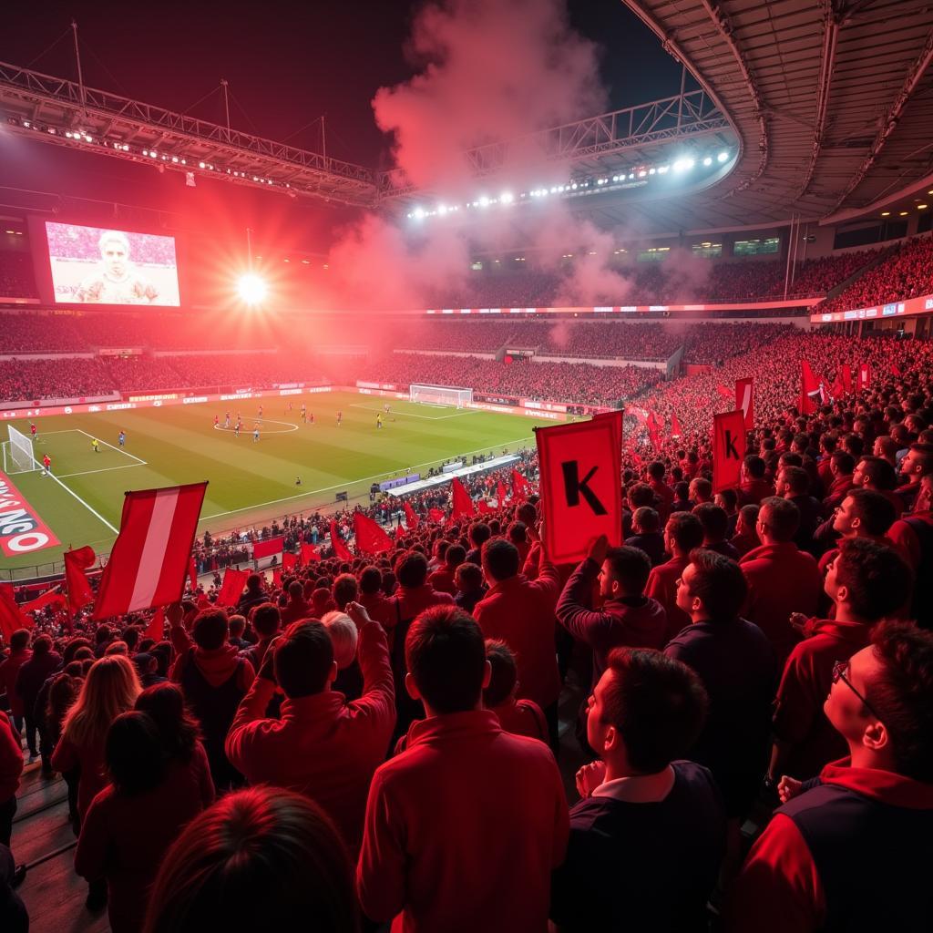 Bayer 04 Leverkusen Fans im Stadion: Stimmung und Atmosphäre im Heimspiel