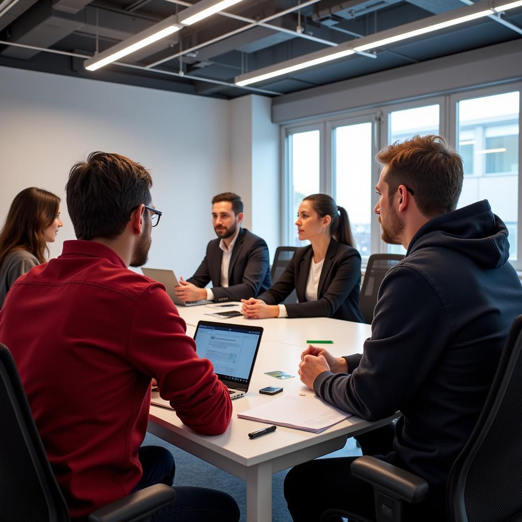 Bayer 04 Leverkusen Fußball GmbH Jobs - Teamarbeit im Vordergrund