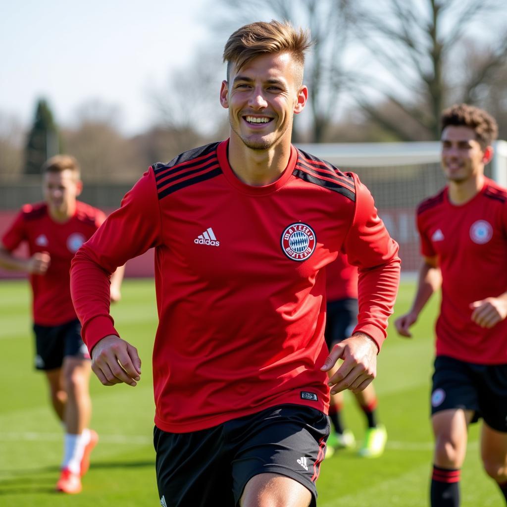 Jugendspieler des Bayer 04 Leverkusen im Training