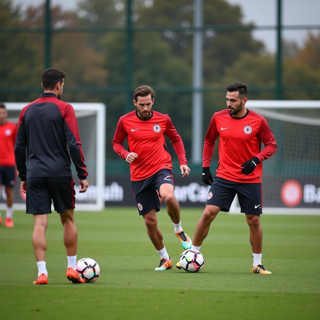 Bayer 04 Leverkusen Spieler im Training