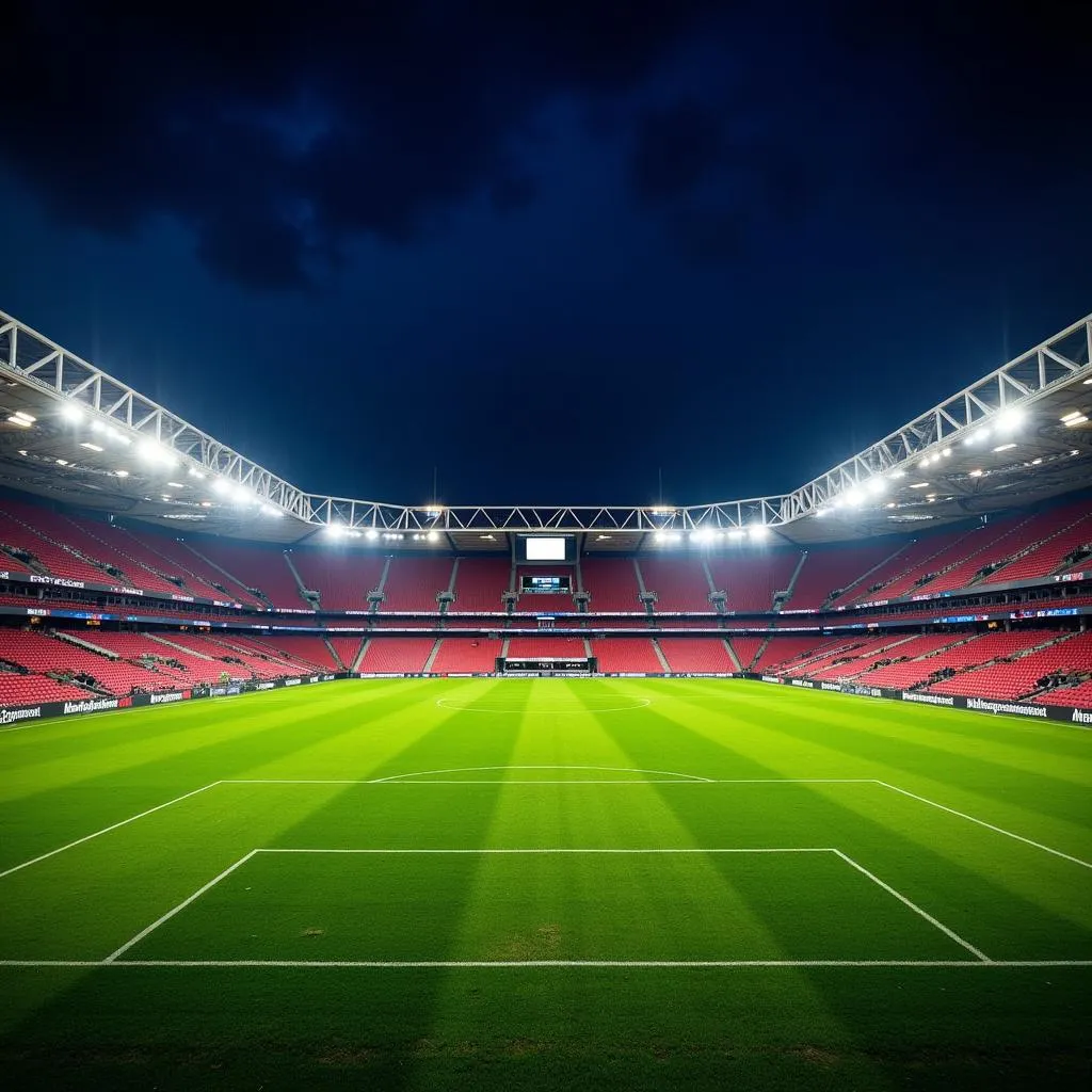 Das moderne Stadion des Bayer 04 Leverkusen