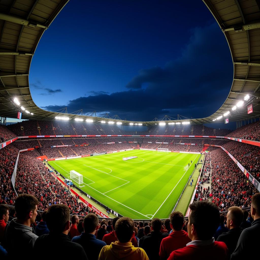 Die BayArena in Leverkusen