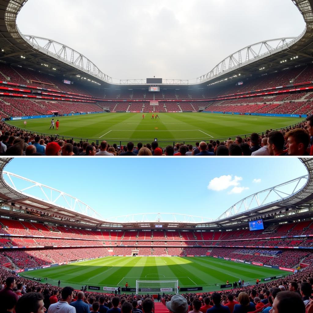 Bayer 04 Leverkusen Stadion Früher und Heute