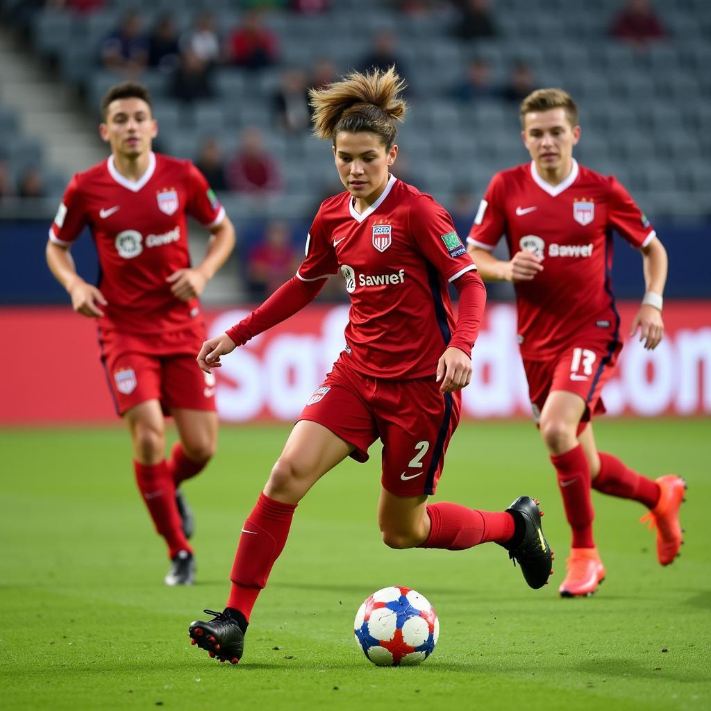 Bayer 04 Leverkusen U15 Mannschaft bei einem Spiel