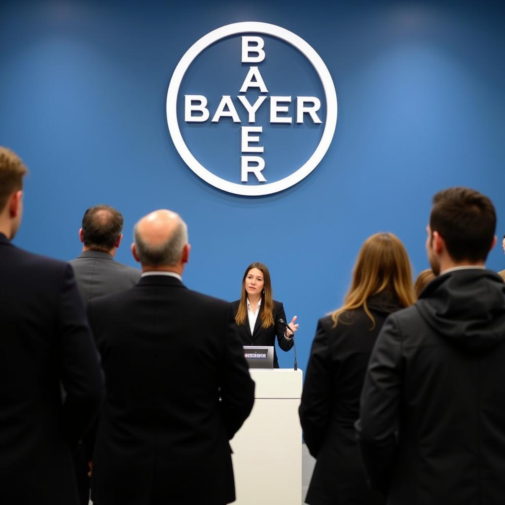 Pressekonferenz der Bayer AG in Leverkusen