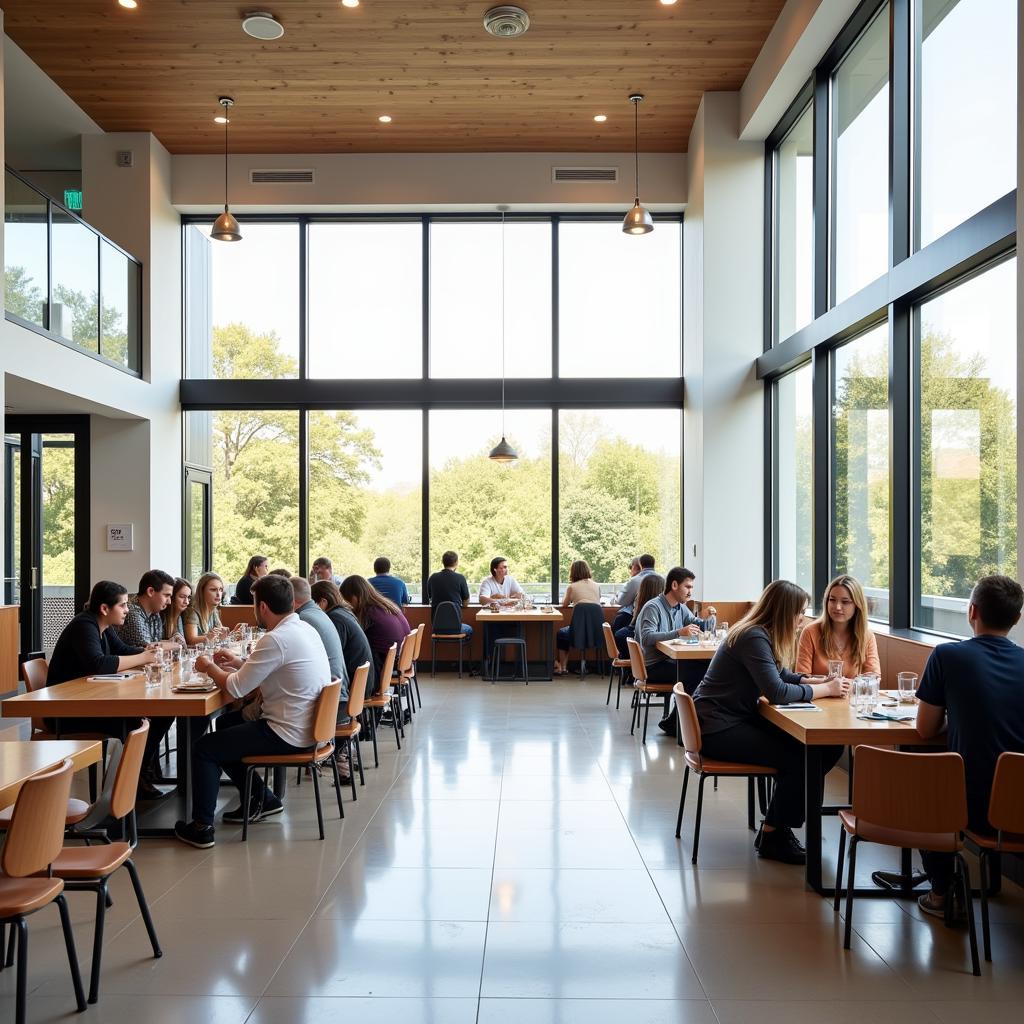 Moderner Speisesaal der Bayer Kantine