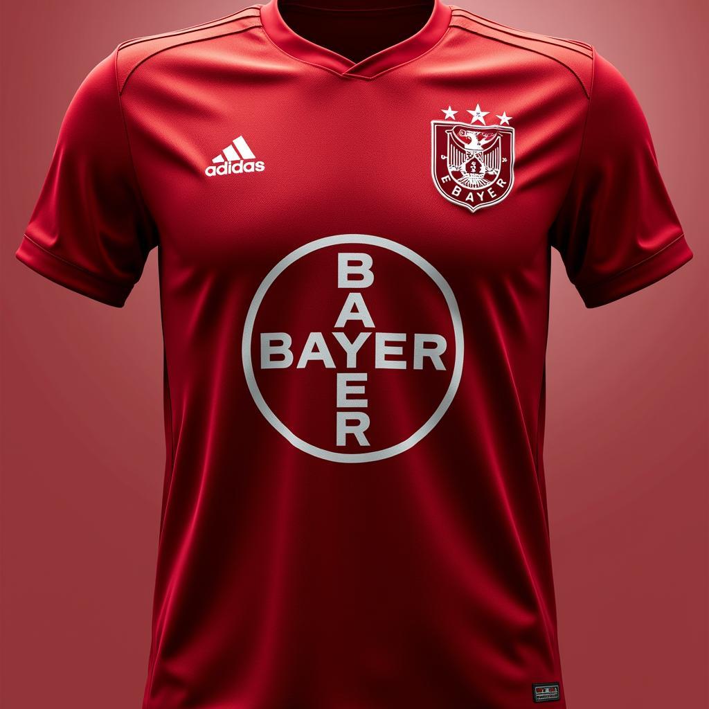 Bayer Kreuz auf dunkelrotem Trikot