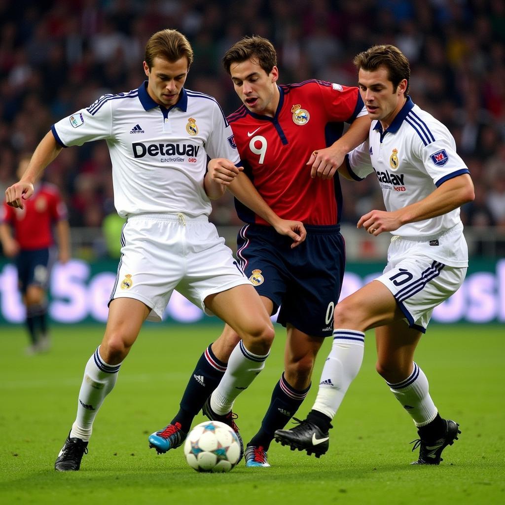 Bayer Leverkusen 11 im Champions League Finale 2002 gegen Real Madrid.