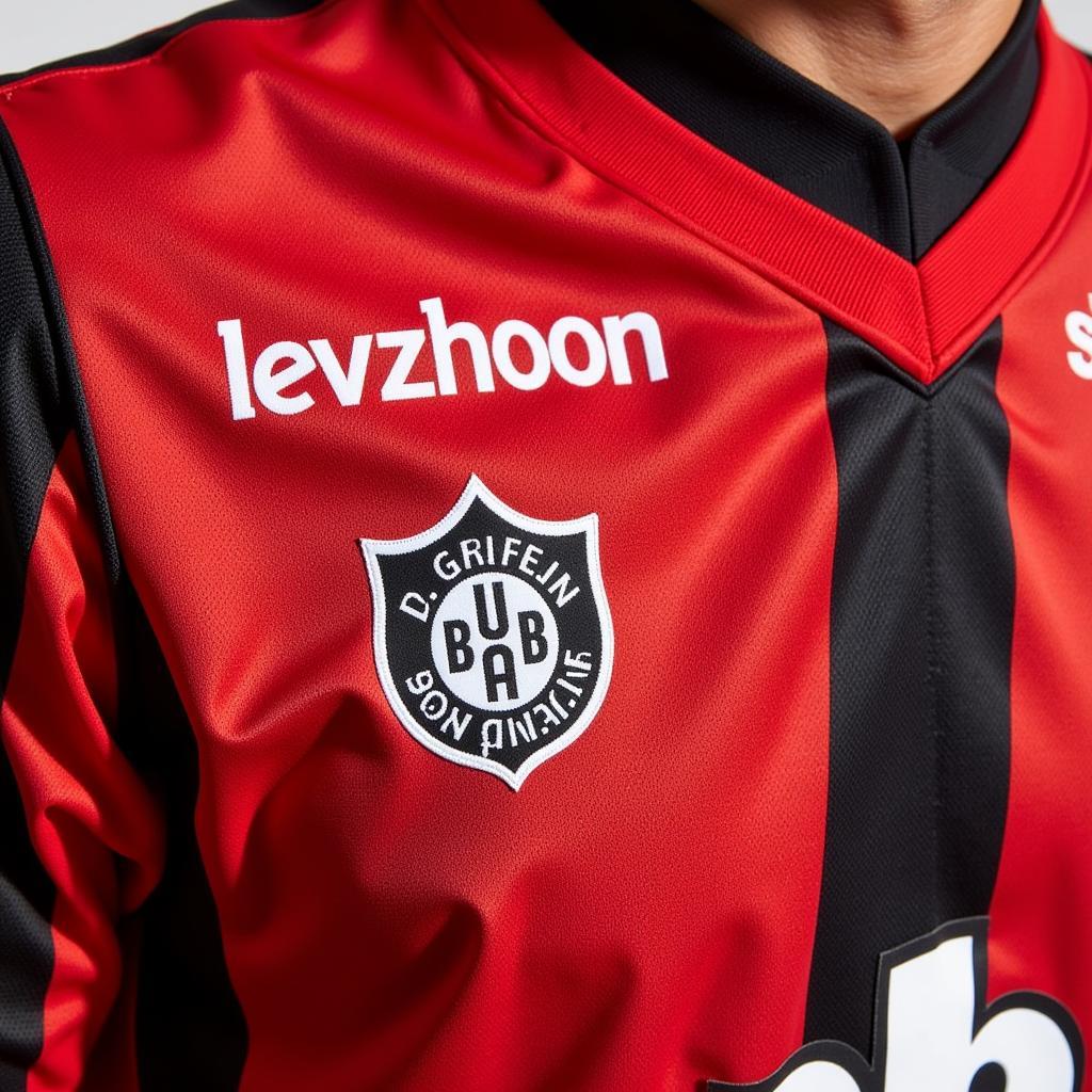 Bayer Leverkusen 1990 Heimtrikot im Detail