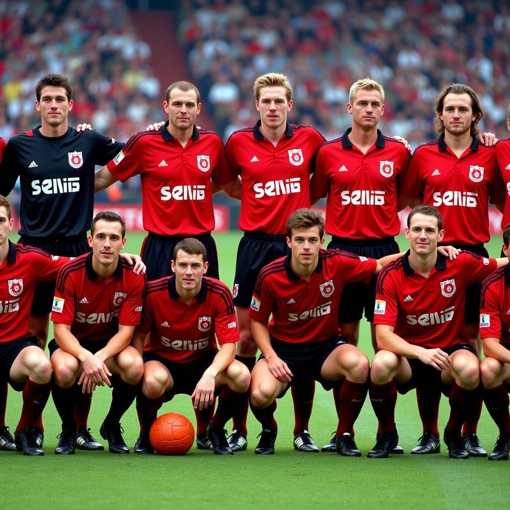 Die Bayer Leverkusen Mannschaft von 1996