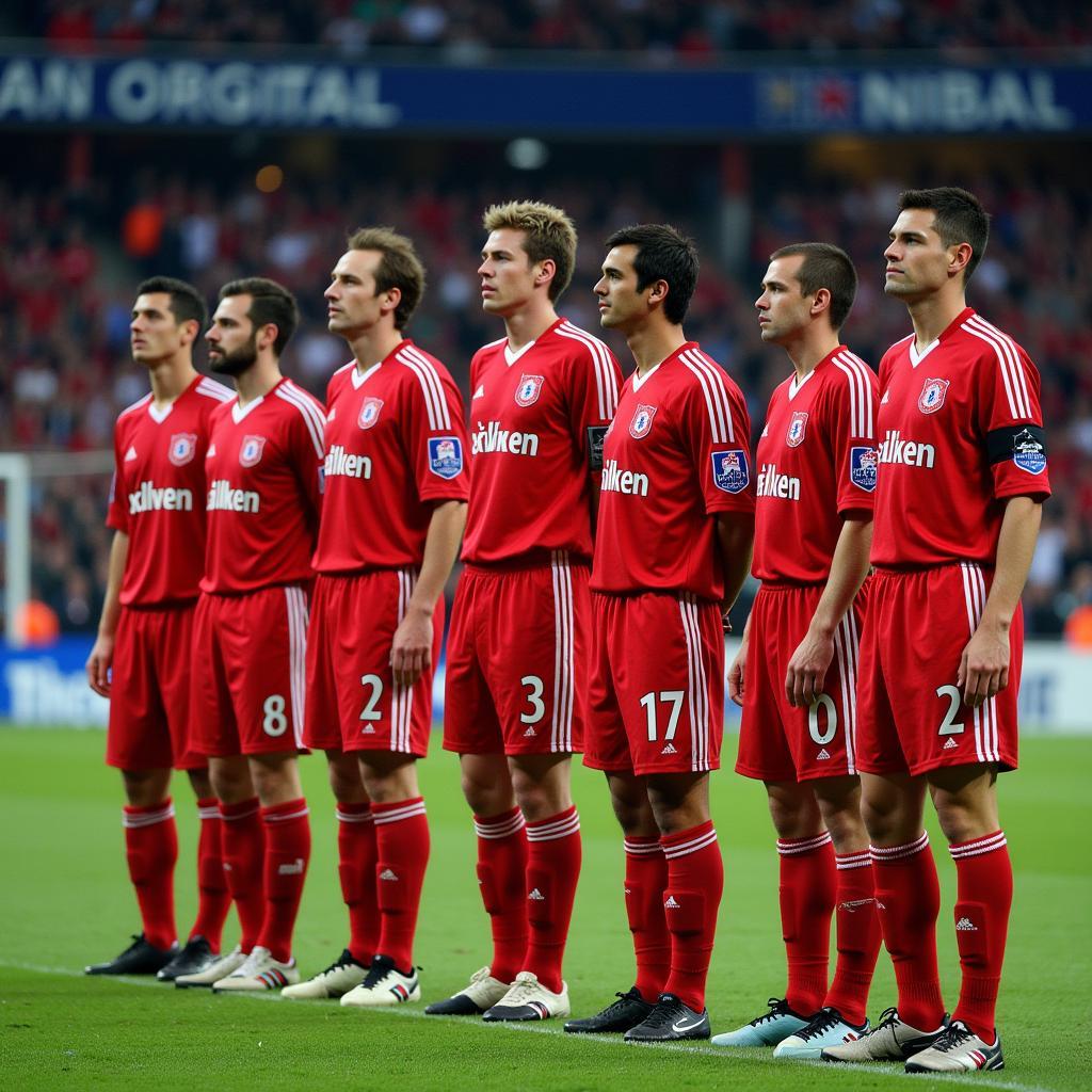 Bayer Leverkusen 2002 Team im Champions League Finale