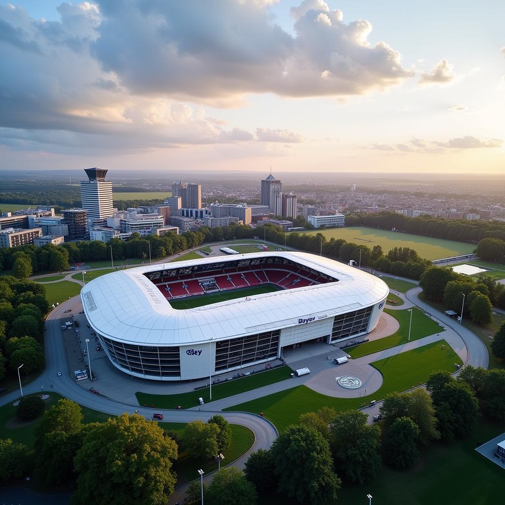 Bayer Leverkusen AG: Stadion und Unternehmenszentrale in Leverkusen