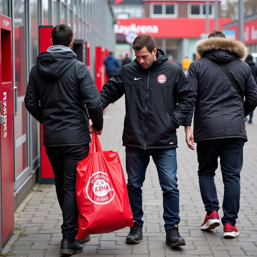 Altpapier-Sammlung bei der BayArena