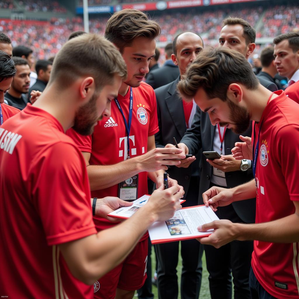 Spielerinnen von Bayer Leverkusen treffen Fans in Asien