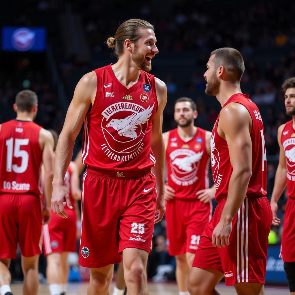 Spieler des Bayer Leverkusen Basketball Teams in Aktion