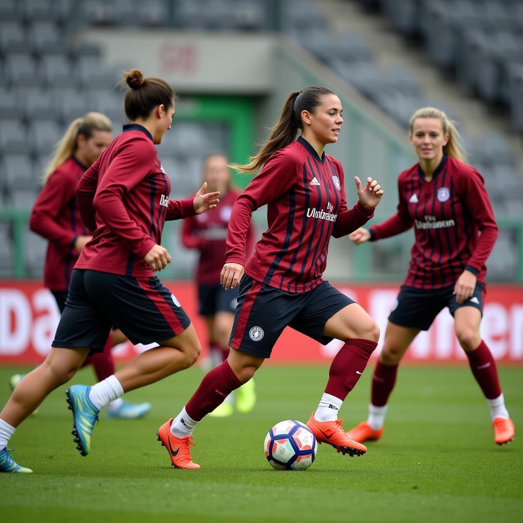 Bayer Leverkusen C-Mädchen beim Training