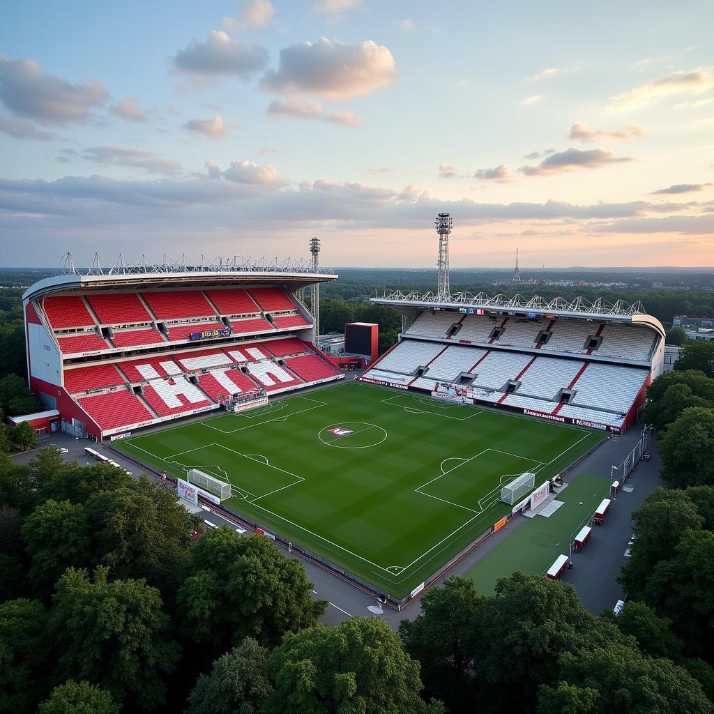 Bayer Leverkusen und Düsseldorf Stadion