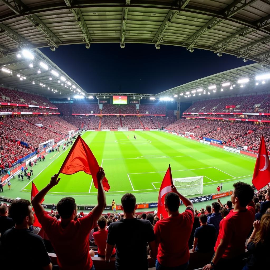 Volle Ränge beim Eröffnungsspiel von Bayer Leverkusen