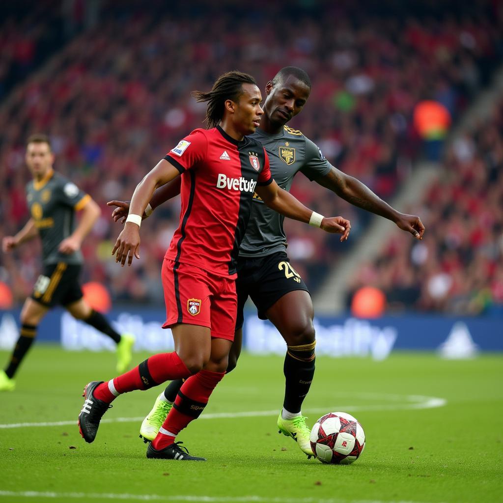 Bayer Leverkusen bestreitet ein Spiel in der Europa League