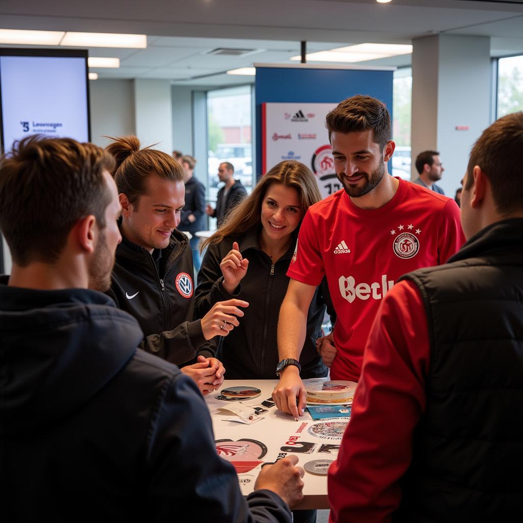 Event mit Bayer 04 Leverkusen Spielern im Volkswagen Zentrum Leverkusen