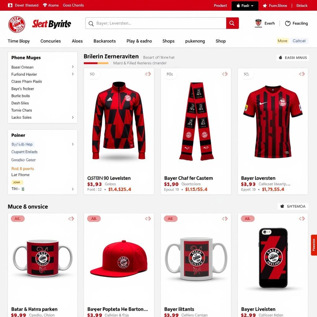 Große Auswahl an Fanartikeln im Online-Shop von Bayer Leverkusen