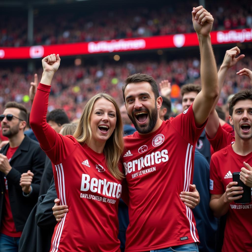 Bayer Leverkusen Fans im Jahr 2018