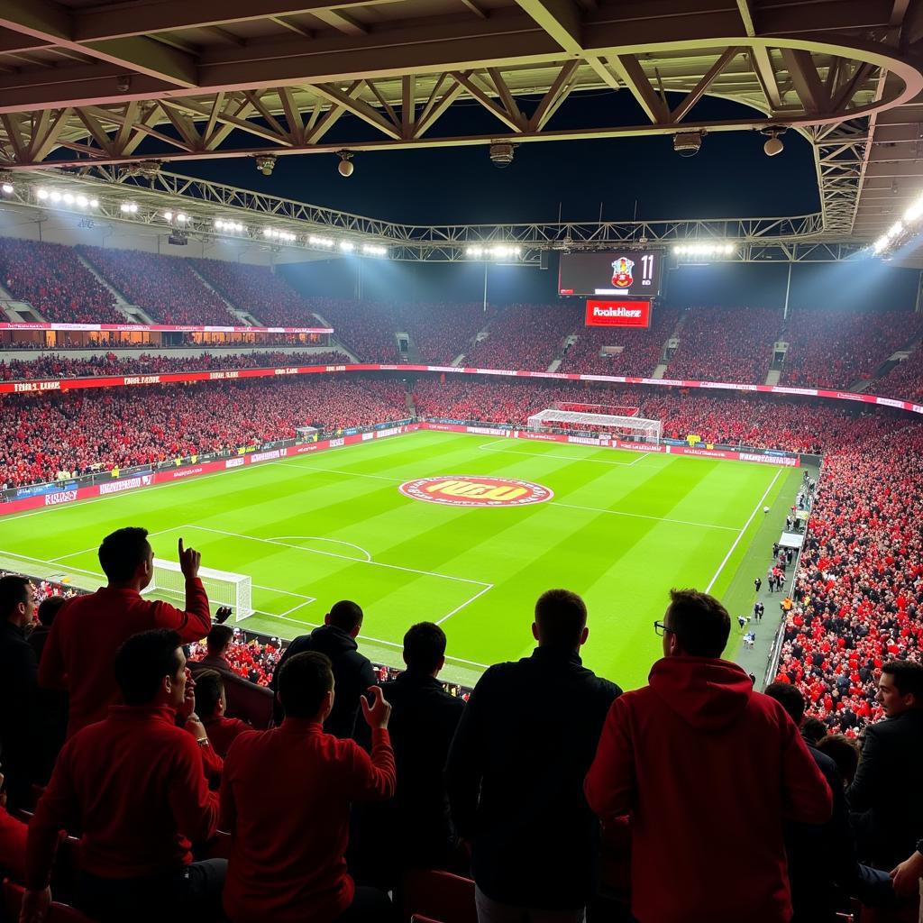 Bayer Leverkusen Fans im Stadion