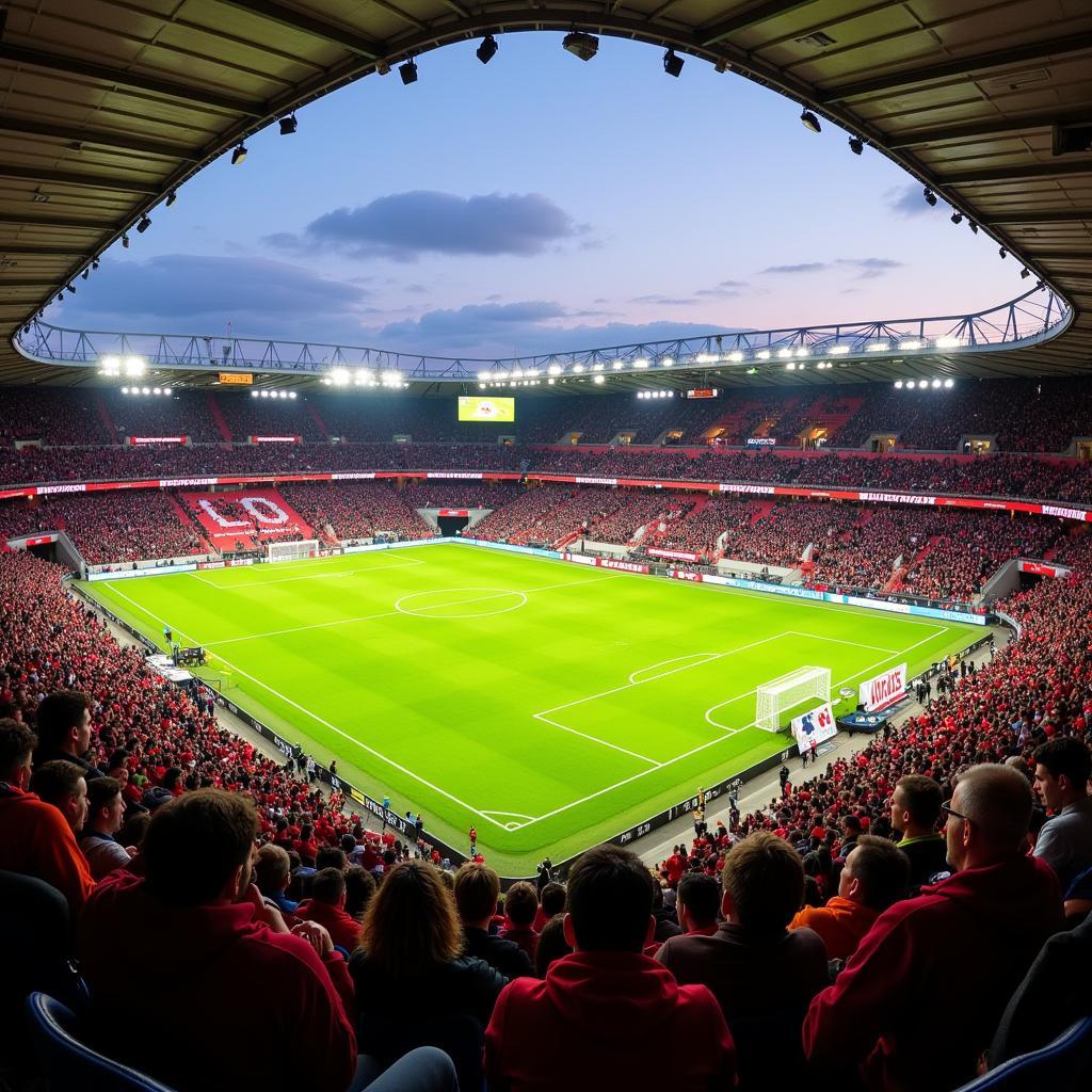 Bayer Leverkusen Fans in der BayArena