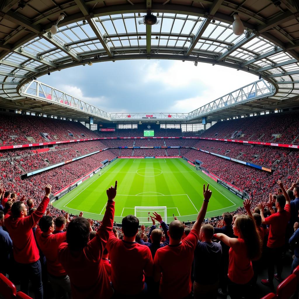 Bayer Leverkusen Fans in der BayArena: Stimmung und Atmosphäre