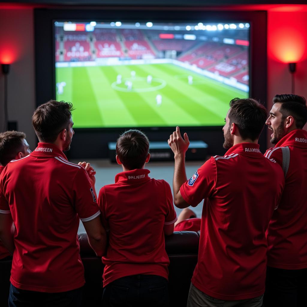 Bayer Leverkusen Fans beim Live Stream