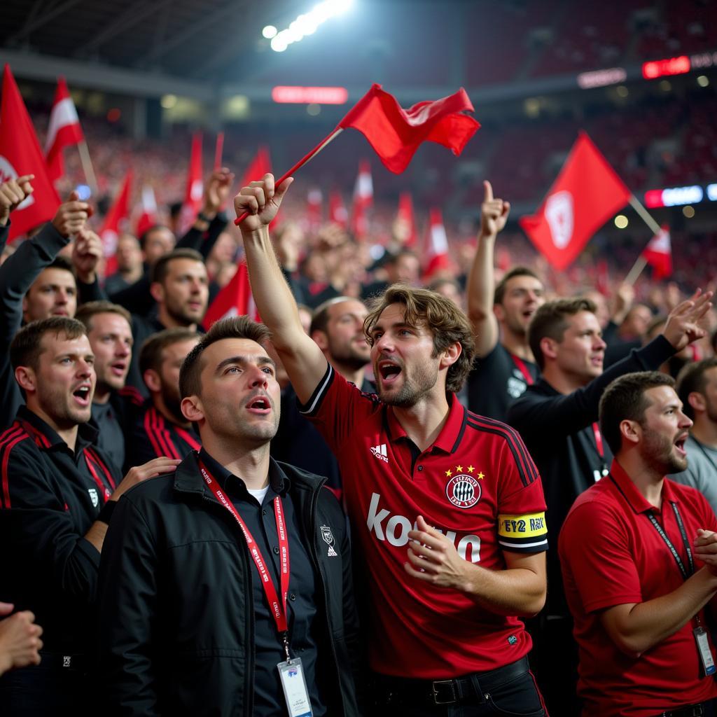 Emotionen pur: Bayer Leverkusen Fans fiebern im DFB-Pokal mit