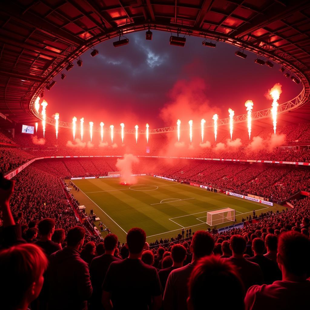 Jubelnde Fans im Stadion