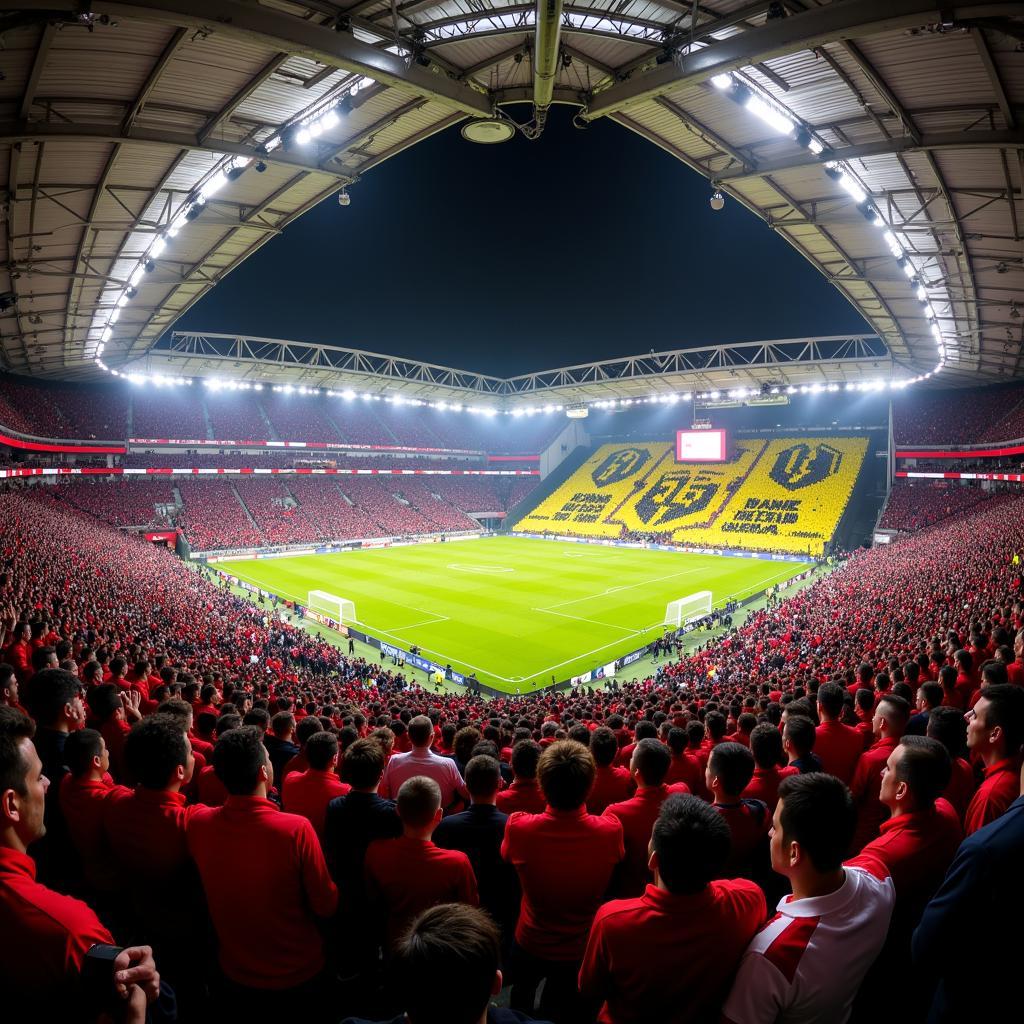 Bayer Leverkusen Fans im Signal Iduna Park